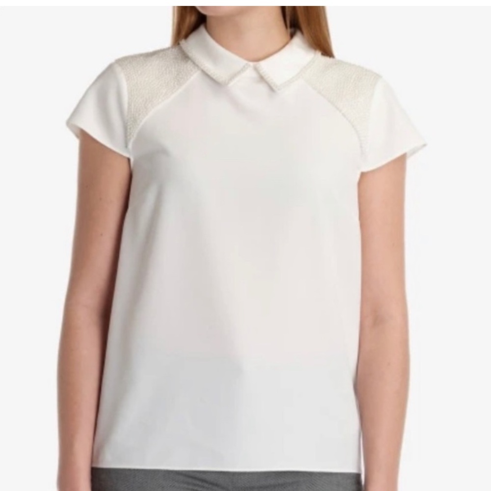 Ted Baker Cream Cap Sleeve Top